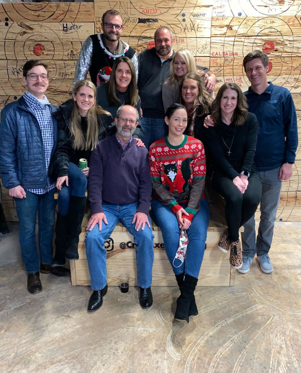 The ETPS Team Christmas Party At Craft Axe Throwing